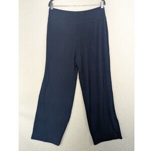 Me By Emme Womens Wide Leg Lounge Pants Comfort Casual Dark Blue Size‎ L